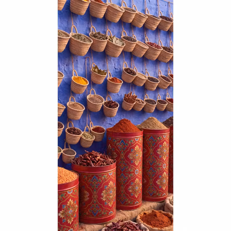Tapete - Gewürze – Körbe – Markt — 2