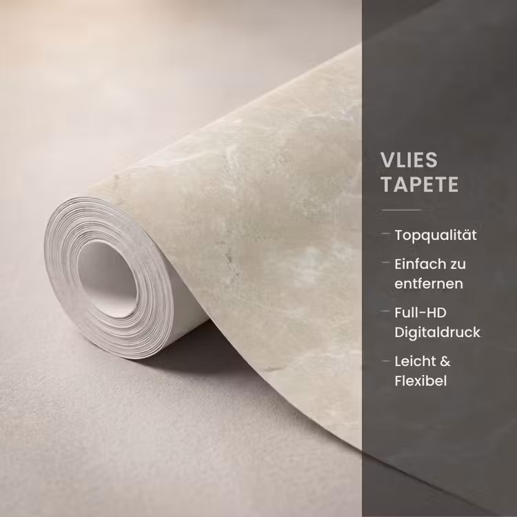 Tapete - Hellbeige - Marmor - Diffusionsäderung — 3