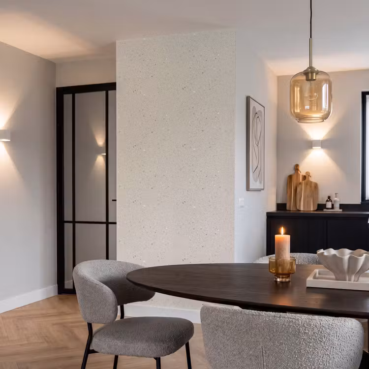 Tapete - Hellbeige - Terrazzo - Grau — 5