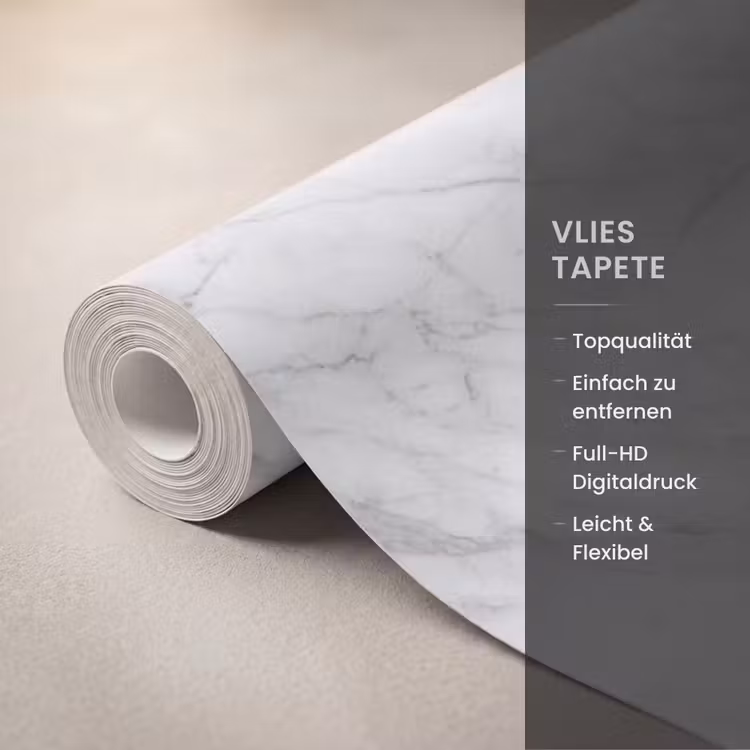 Tapete - Klassisch - Marmor - Grau — 3