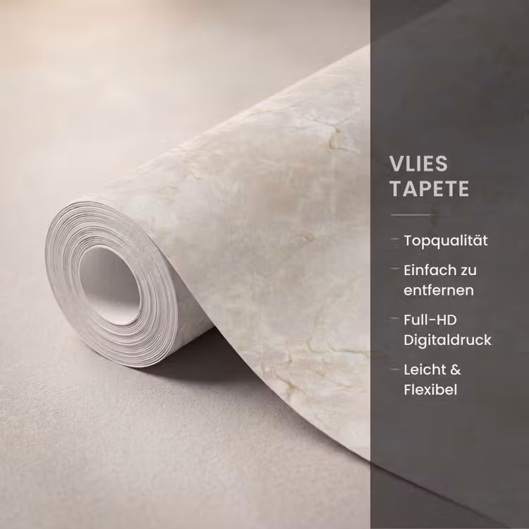 Tapete - Hellbeige - Marmor - Adern — 3