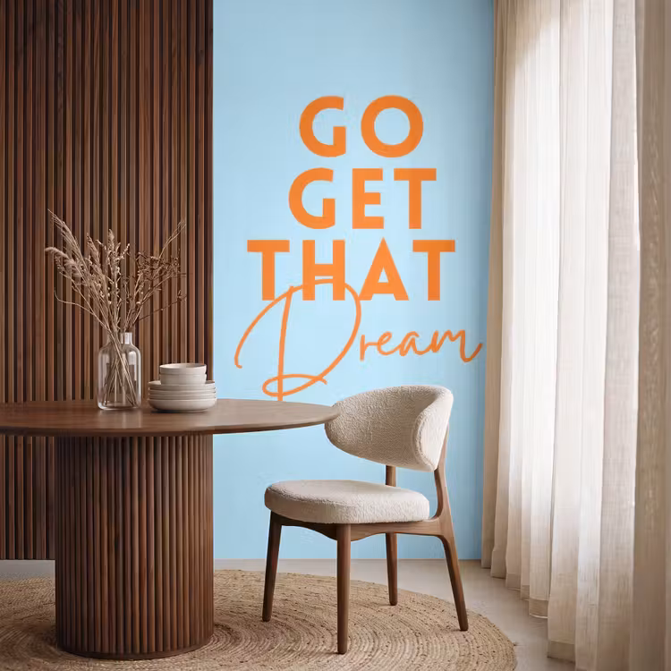 Tapete - Blau - Orange - Text — 4