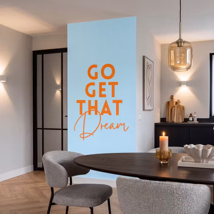 Tapete - Blau - Orange - Text — 5