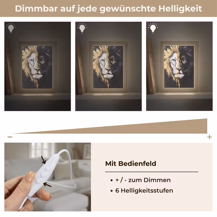 Tischlampe - Löwe - Split - Schwarz - Linie — 8