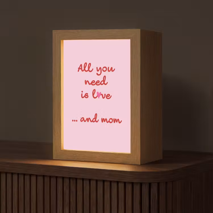 Tischlampe - Mutter - Liebe - Text - Rot — 1