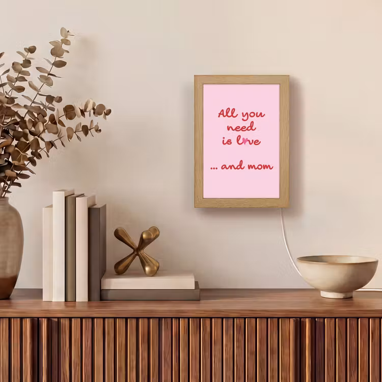 Tischlampe - Mutter - Liebe - Text - Rot — 4