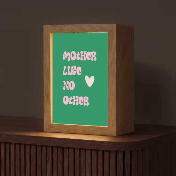 Tischlampe - Text - Herz - Mutter - Grün — 1