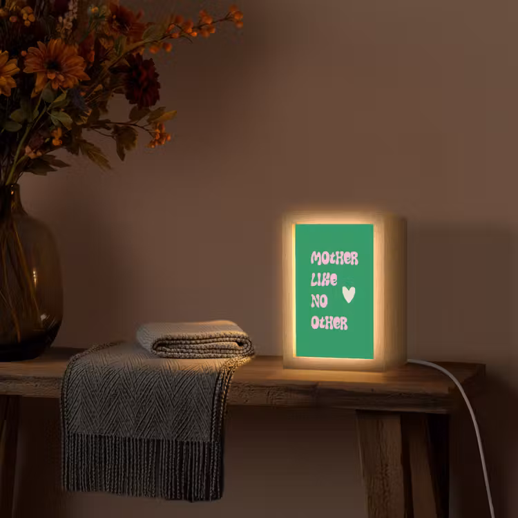 Tischlampe - Text - Herz - Mutter - Grün — 2
