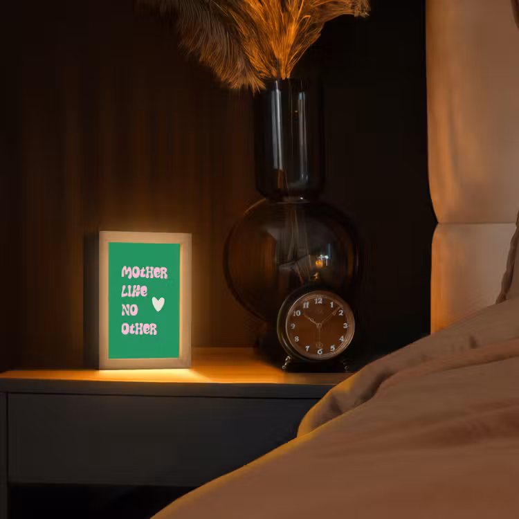 Tischlampe - Text - Herz - Mutter - Grün — 3