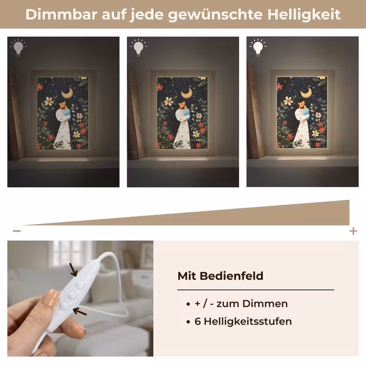 Tischlampe - Mutter - Kind - Bunt - Blumen — 8