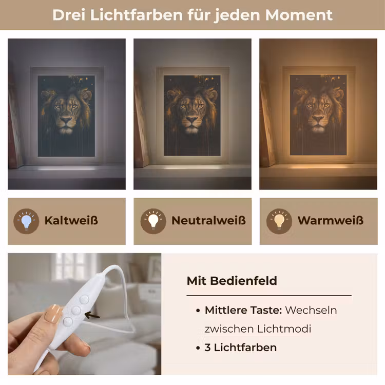 Tischlampe - Löwe - Gold - Drops — 6