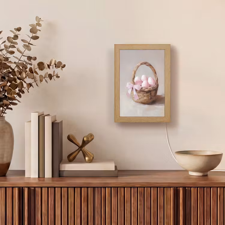 Tischlampe - Korb - Eier - Rosa — 4