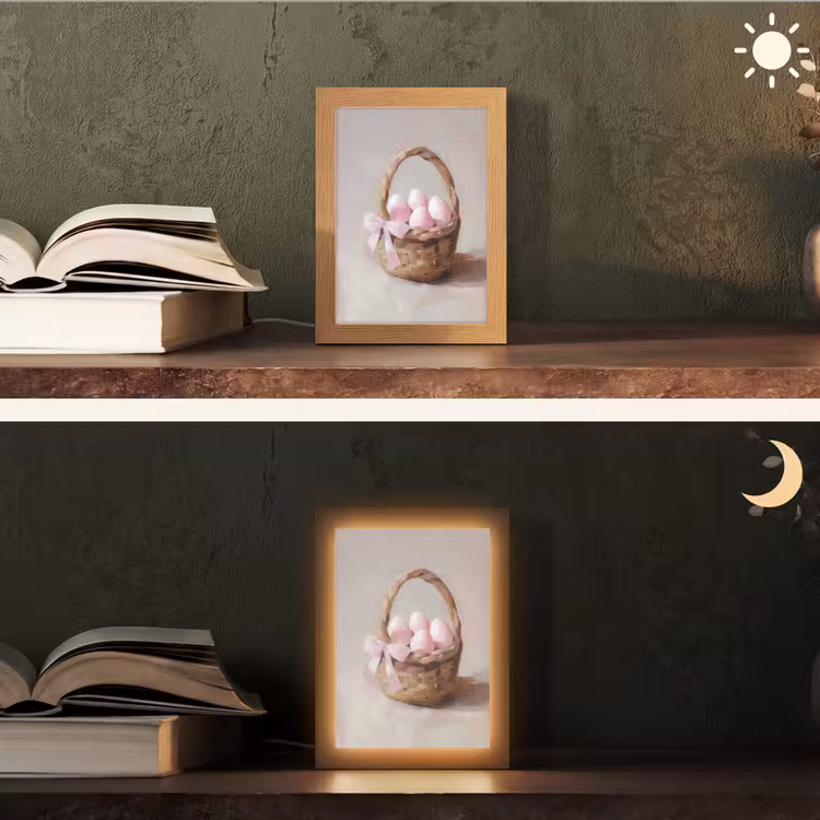Tischlampe - Korb - Eier - Rosa — 5