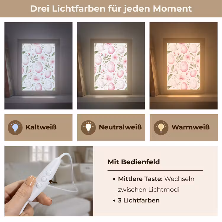 Tischlampe - Muster - Eier - Rosa - Ostern — 6