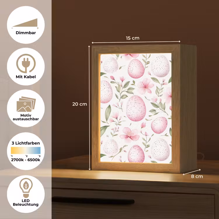 Tischlampe - Muster - Eier - Rosa - Ostern — 7