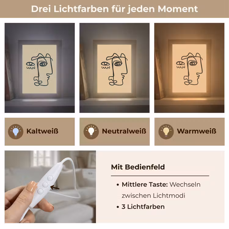 Tischlampe - Überlappende Profile - Hellbraun - Schwarz — 6