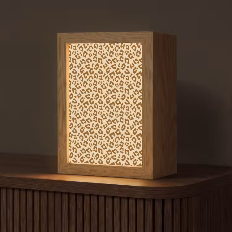 Tischlampe - Leopard - Braun - Muster — 1
