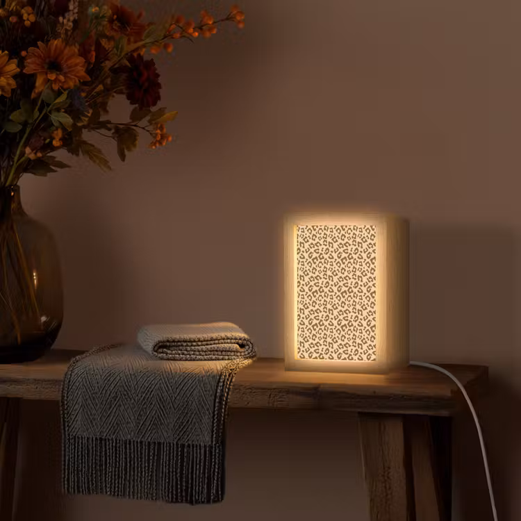 Tischlampe - Leopard - Braun - Muster — 2