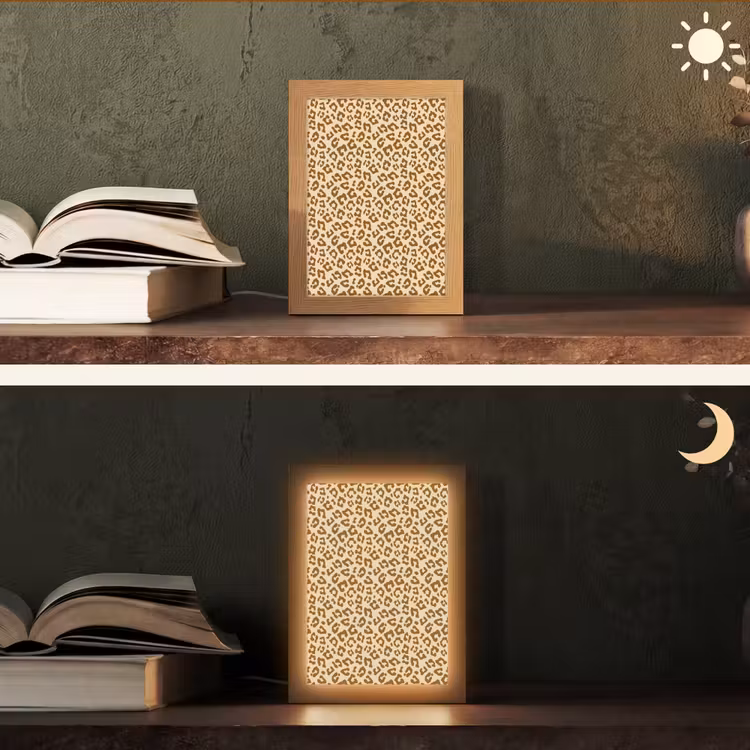 Tischlampe - Leopard - Braun - Muster — 5