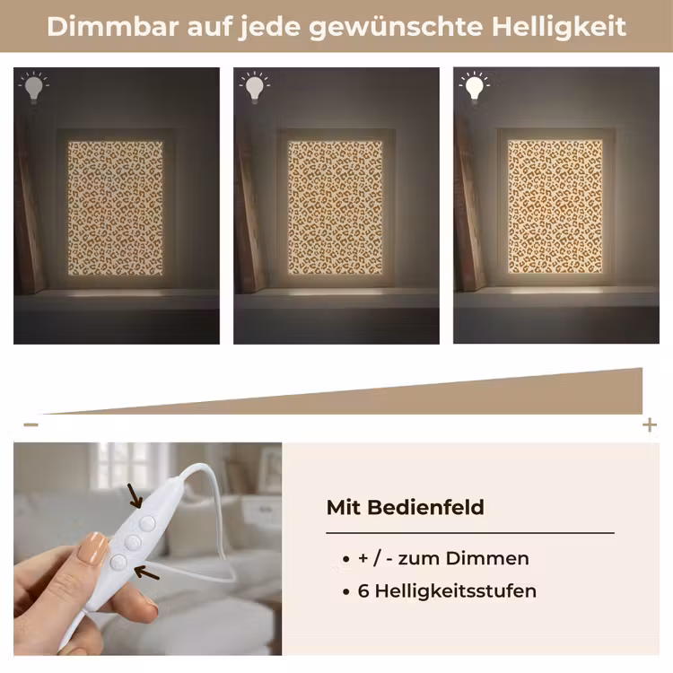 Tischlampe - Leopard - Braun - Muster — 8