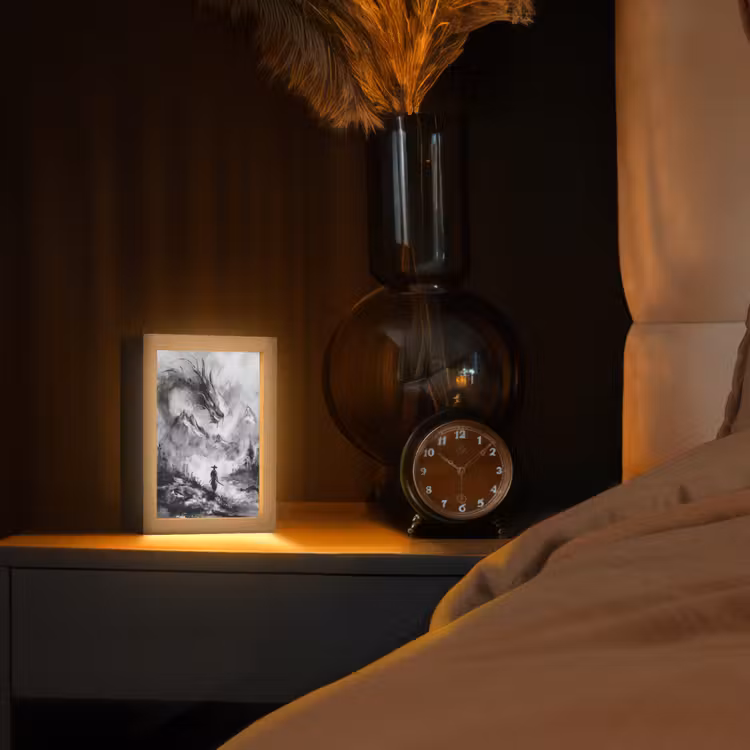 Tischlampe - Krieger - Drache - Grau — 3