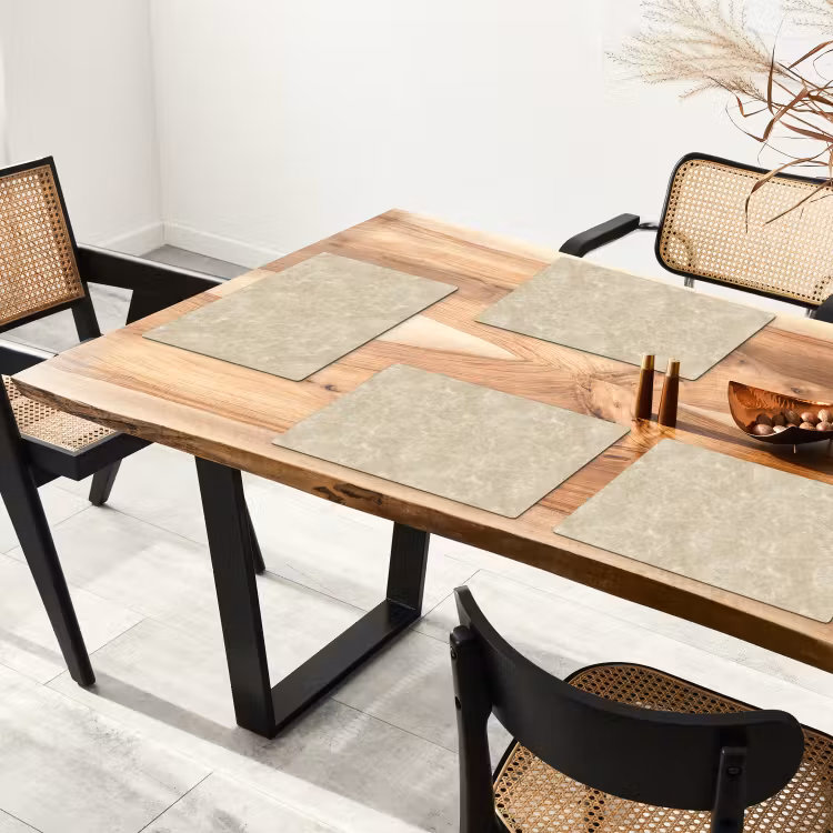 Tischset - 6 Stück - Hellbeige - Marmor - Diffusionsäderung — 3