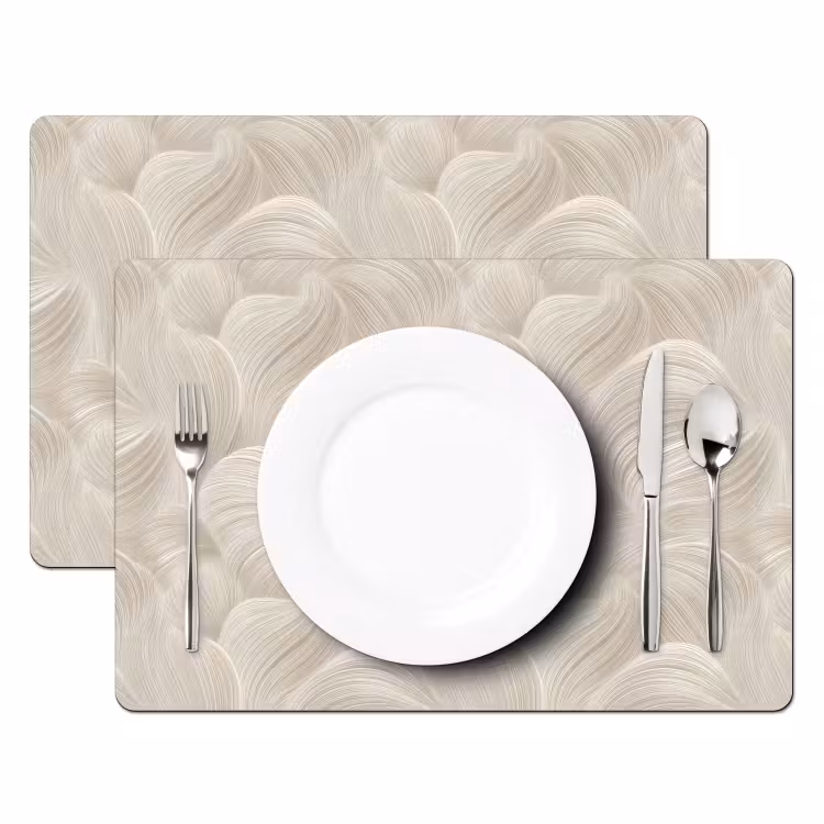 Tischset - 6 Stück - Lines - Ventilator - Beige — 2