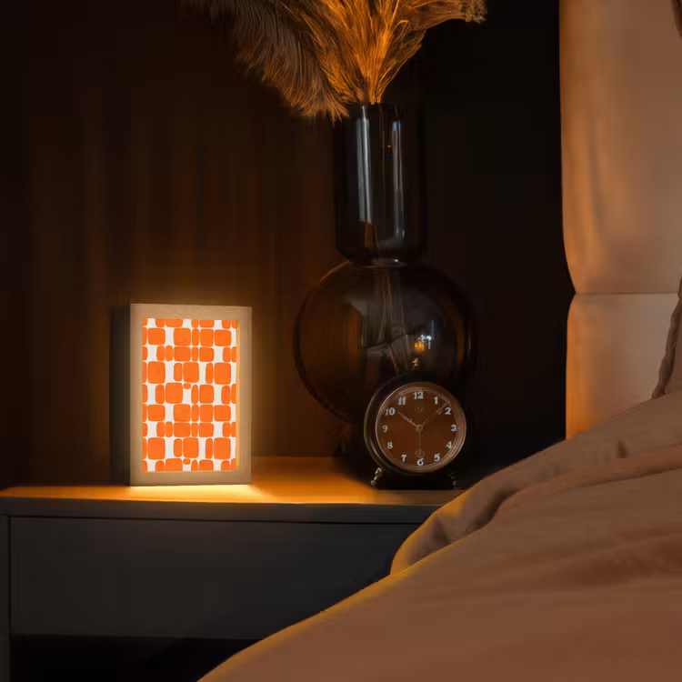 Tischlampe - Muster - Retro - Orange — 3