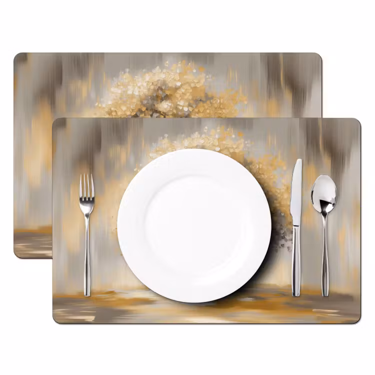 Tischset - 6 Stück - Gemälde - Baum - Abstrakt - Blätter — 2