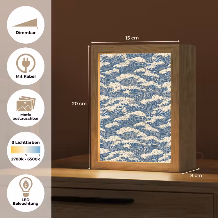 Tischlampe - Waves - Klassisch - Blau — 7