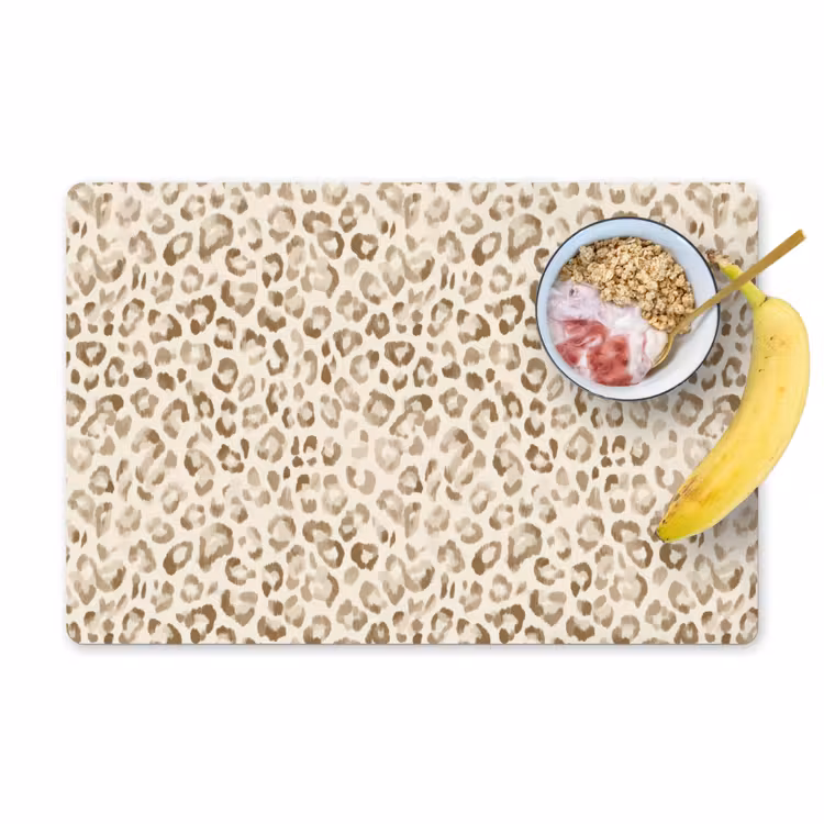 Tischset - 6 Stück - Leopard - Klassisch - Beige — 1