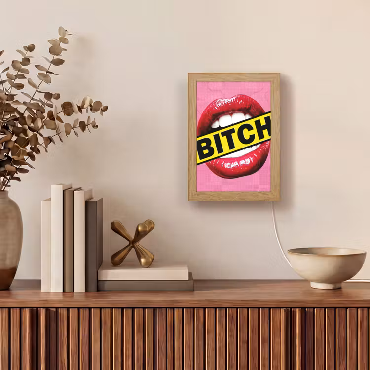 Tischlampe - Lippen - Text - Bunt — 4