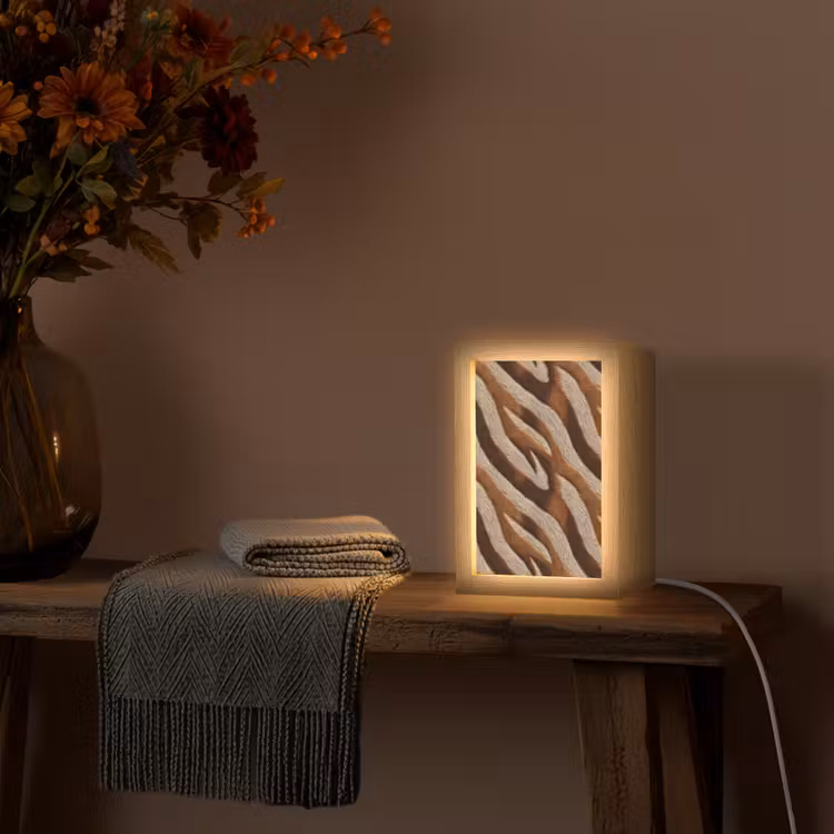 Tischlampe - Zebra – Braun – Muster — 2