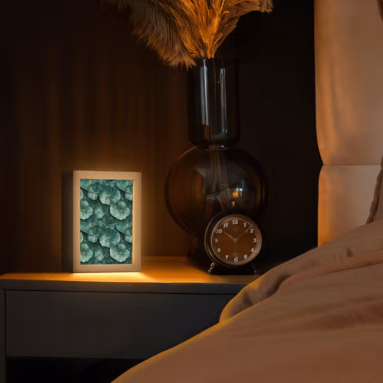 Tischlampe - Muster - Blätter - Grün — 3