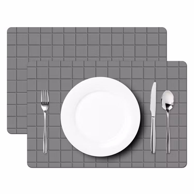 Tischset - 6 Stück - Modern - Muster - Grau — 2