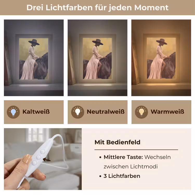 Tischlampe - Pferd - Klassisch - Ocker — 6