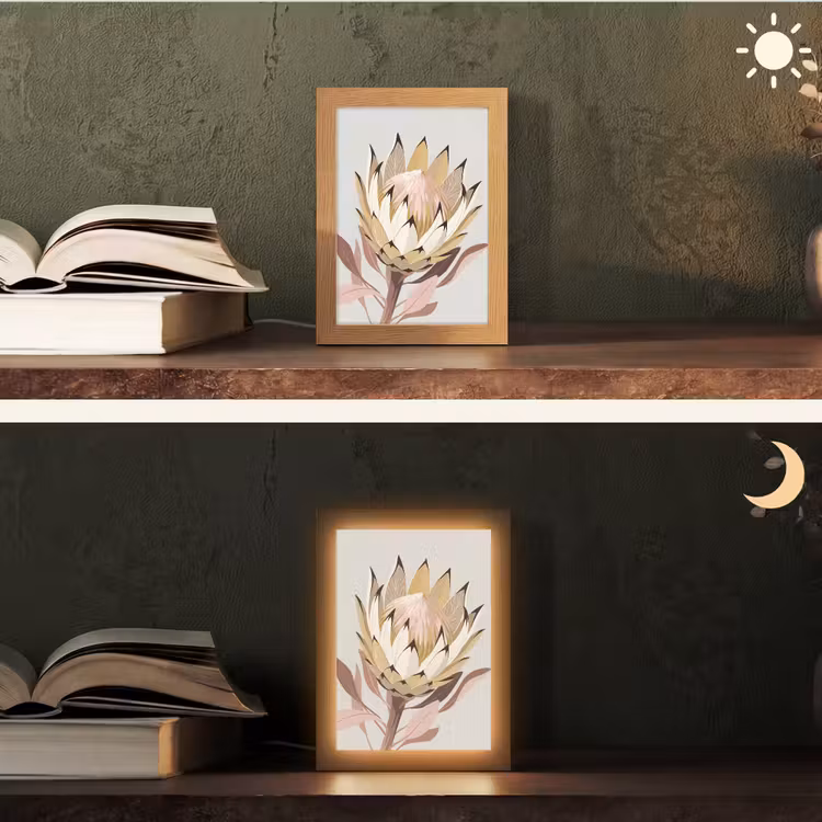 Tischlampe - Protea - Blume - Botanisch - Beige — 5