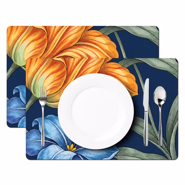 Tischset - 6 Stück - Blumen – Botanik – Muster — 2