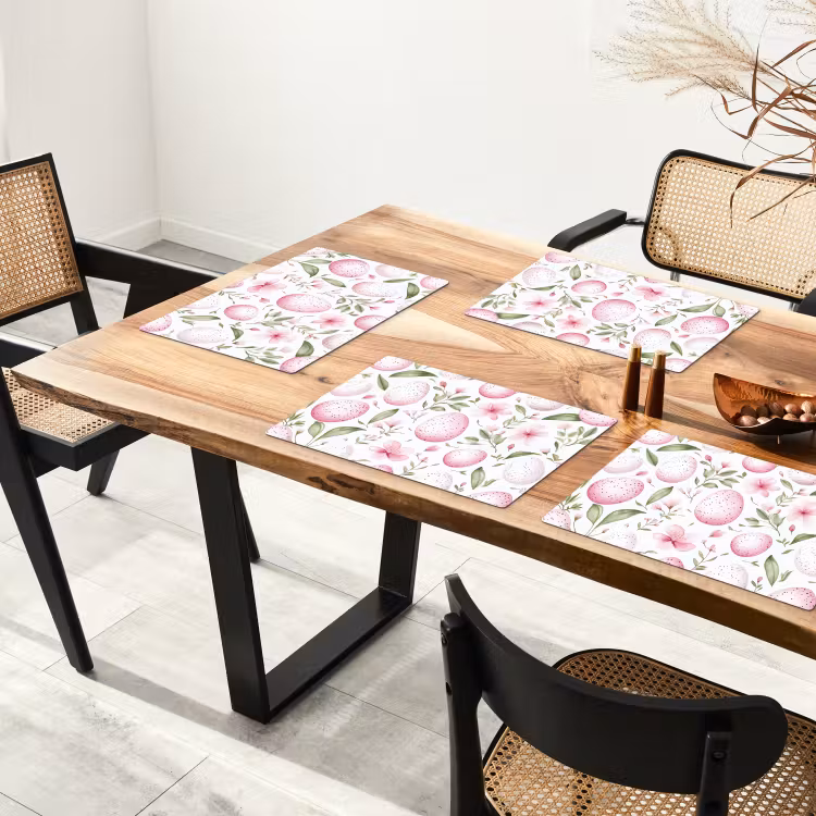 Tischset - 6 Stück - Muster - Eier - Rosa - Ostern — 3