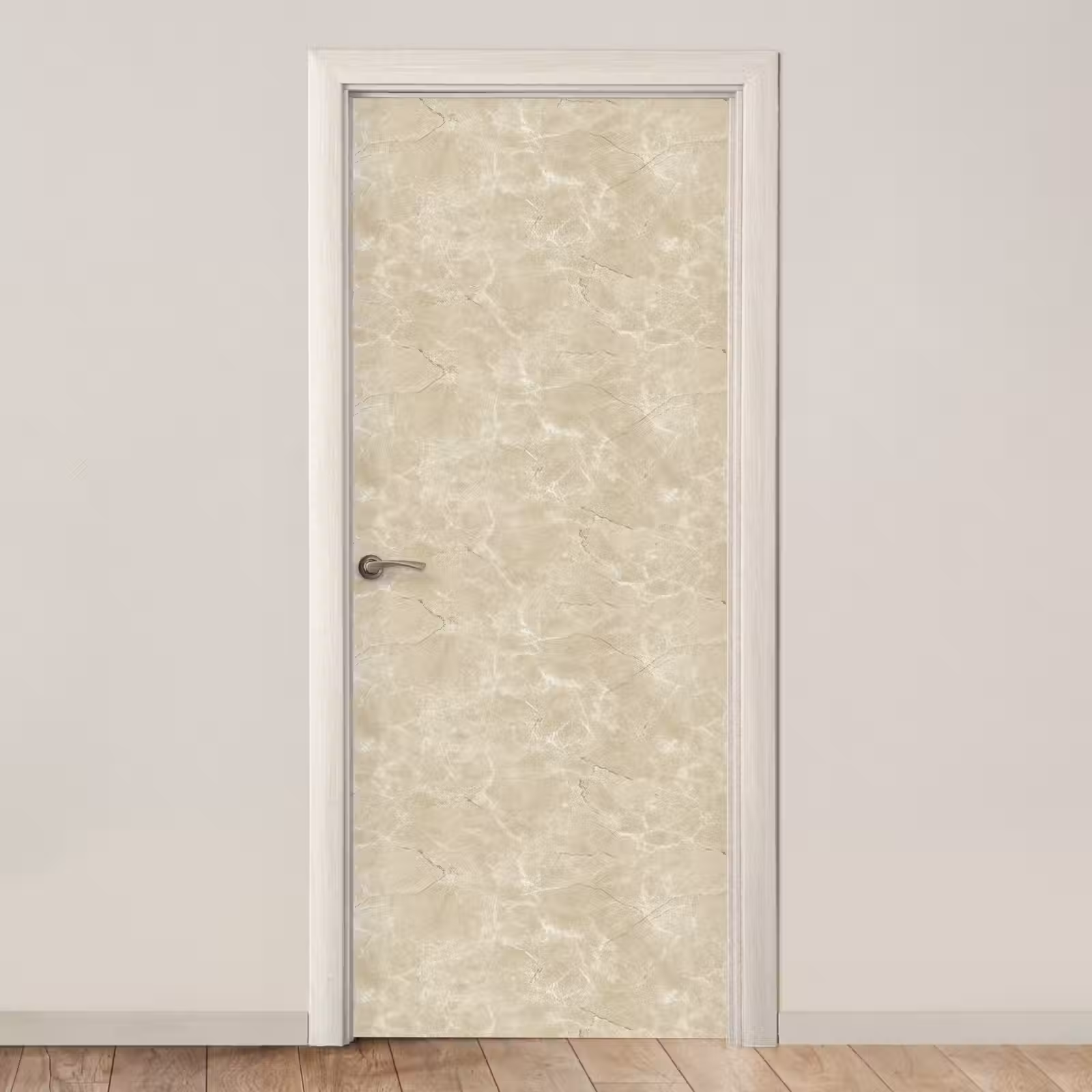 Türtapete - Hellbeige - Marmor - Diffusionsäderung — 1