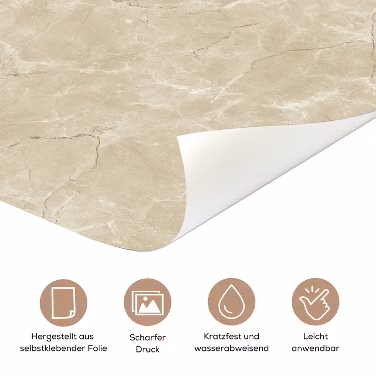 Türtapete - Hellbeige - Marmor - Diffusionsäderung — 5