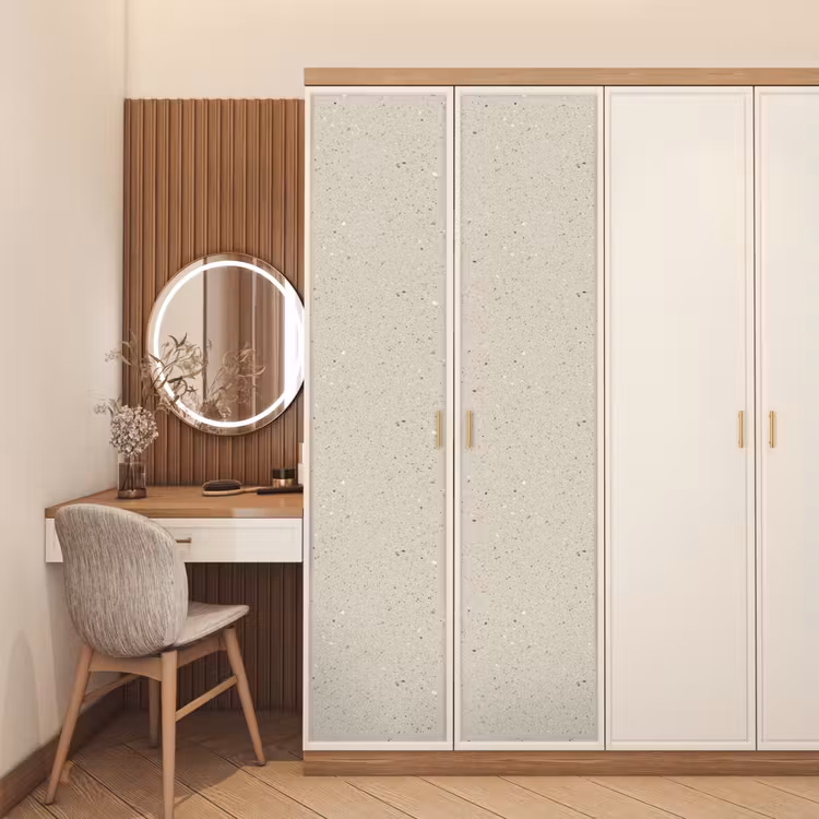Türtapete - Hellbeige - Terrazzo - Grau — 4