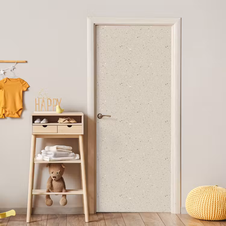 Türtapete - Hellbeige - Terrazzo - Grau — 8