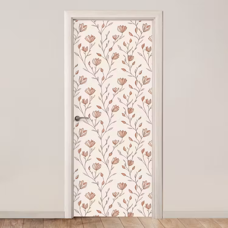 Türtapete - Muster - Klassisch - Rosa — 1