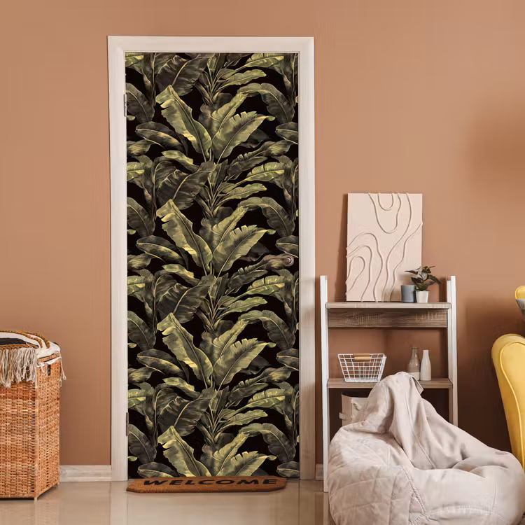 Türtapete - Botanisch - Blätter - Grün — 2