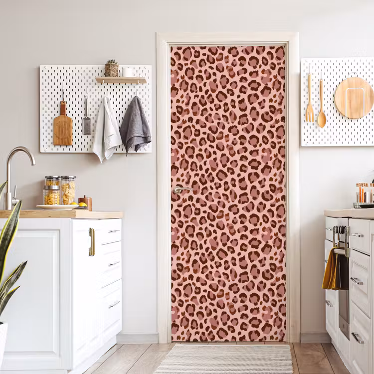 Türtapete - Leopard - Muster - Rosa — 6