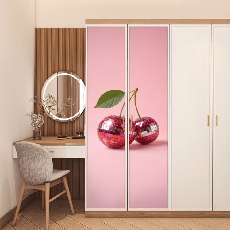Türtapete - Disco - Kirsche - Rosa — 4