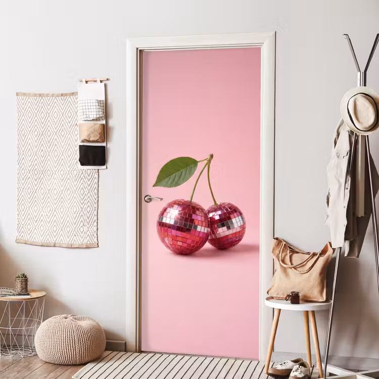 Türtapete - Disco - Kirsche - Rosa — 7
