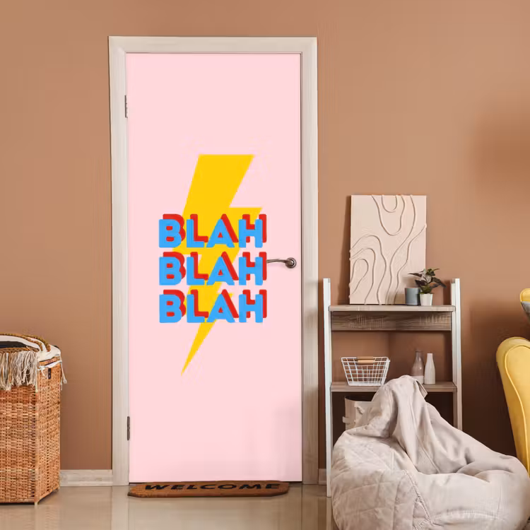 Türtapete - Blah - Blitz - Rosa — 2