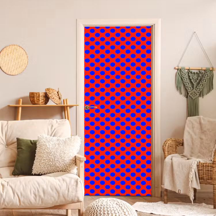 Türtapete - Dots - Klassisch - Rot — 3